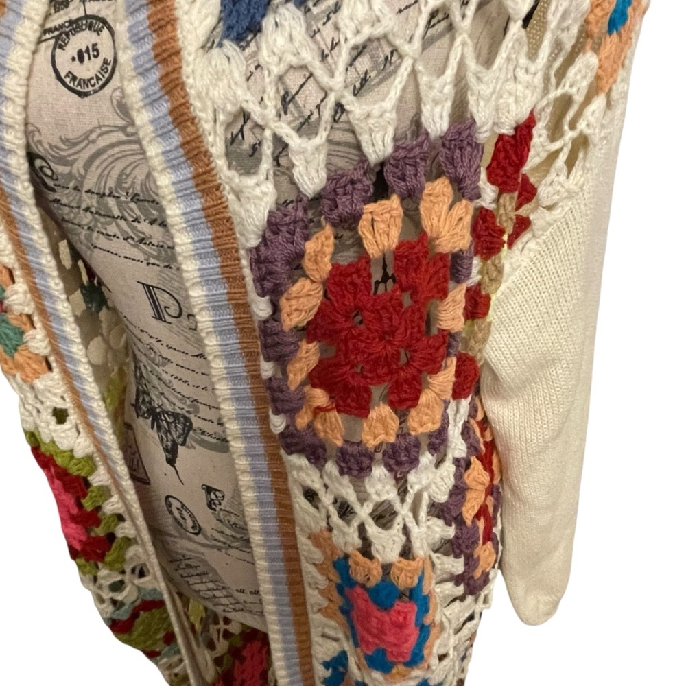 Multicolor Crochet Cardigan - Picture 2 of 7